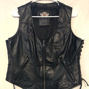 Harley Davidson leather vest.